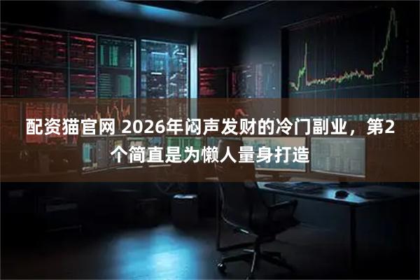 配资猫官网 2026年闷声发财的冷门副业，第2个简直是为懒人量身打造